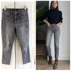 Banana Republic Gray Wash Ankle Straight Leg Jeans sz 26